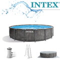 Bazén Intex Prism Frame Greywood 457 x 122 cm 