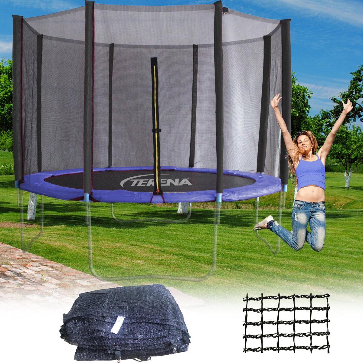 Ochranna Siet Premium Pre Trampolinu 366 Cm