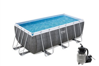 Bazén Rattan Power Steel 412x201x122cm set set s pieskovou filtráciou 4500 l/h