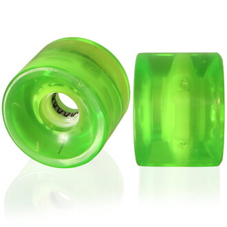 Kolieska pre longboardy 70x50mm LED zelené