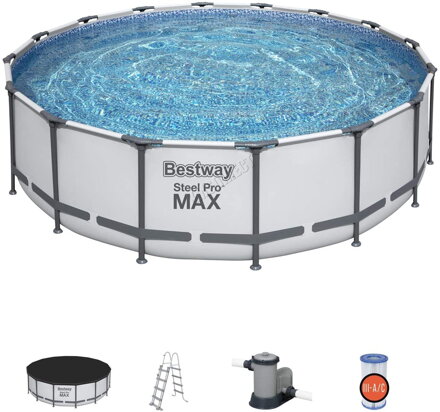 Bazén BESTWAY STEEL PRO MAX Set 488 x 122 cm