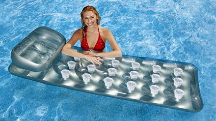 Nafukovacie lehátko Intex Suntanner strieborné