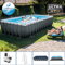 Záhradné nadzemné obdĺžnikové bazény s rámovou konštrukciou.