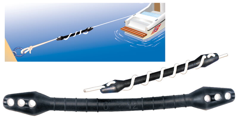 Gumenný tlmič lanového napätia pre kotvenie člnov 43cm
