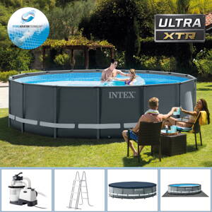 Bazén Intex Ultra Rondo XTR 488 x 122 cm set + piesková filtrácia 