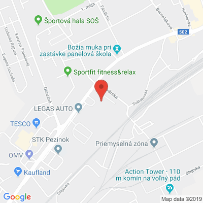 Google map: bratislavská 79, pezinok