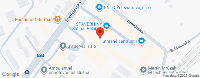 Google map: Bratislavská 79